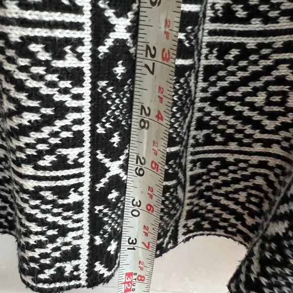 Old Navy Black White Aztec Cardigan-Large - Picture 3 of 7
